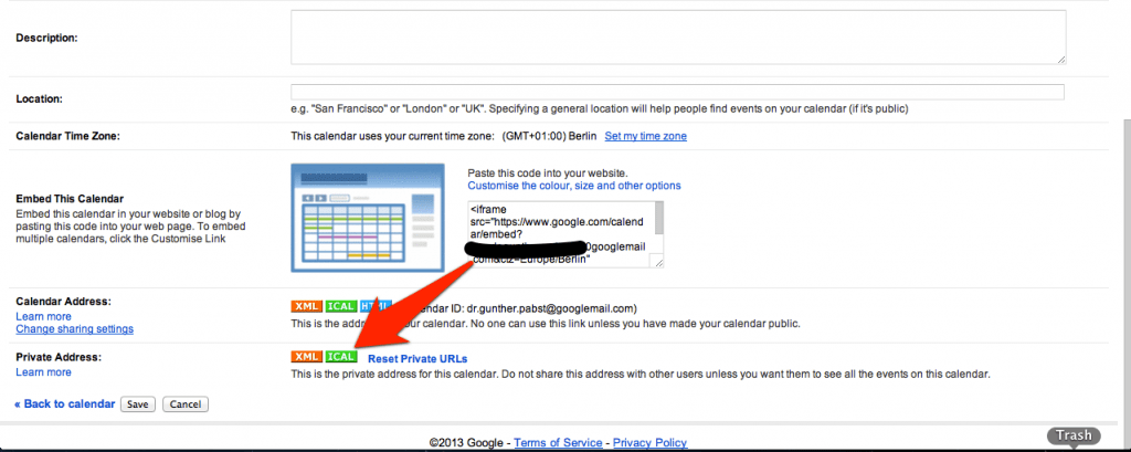 Step 4: Google Calendar to Outlook.com in Windows 8 calendar app