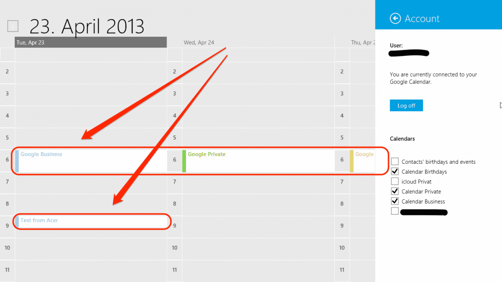 Syncing Gmail Google Calendar With Windows 8 App Gmail calendar
