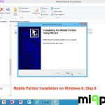 Mobile Partner Installation on Windows 8: Step 8 - Finished