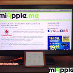 AirWeb app web browser AirPlay mirroring on Apple TV: Gestures instructions