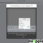 Air Web Set Up: Tap on 'AirPlay', select your Apple TV in the list and make sure 'Mirroring' is on.