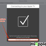 Air Web Set Up: Tap the home-button and Control Center will go away and will return you to AirWeb app.