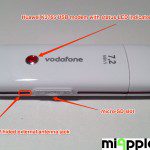 Huawei / Vodafone 3765-HV: Status LED Indicator, micro SD slot, hidden external antenna jack