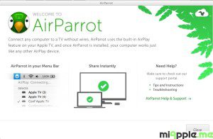 AirParrot 1.5.4 for Mac OS X Welcome