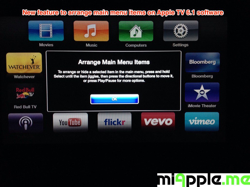 Apple TV 6.1 arrange main menu items_01 miapple.me