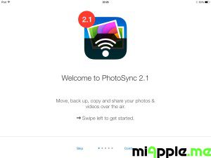 PhotoSync 2.1 Quick Start Help light: Welcome Screen
