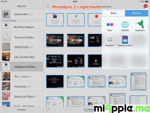 PhotoSync 2.1 light theme