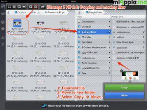 iStorage 2 HD 2.4 copying and moving files