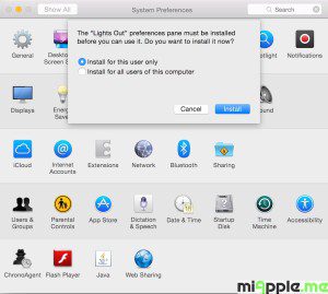 Lights Out System Preferences Installation
