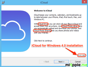 iCloud for Windows 4.0 installation