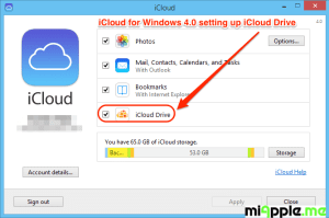 iCloud for Windows 4.0 setting up iCloud Drive