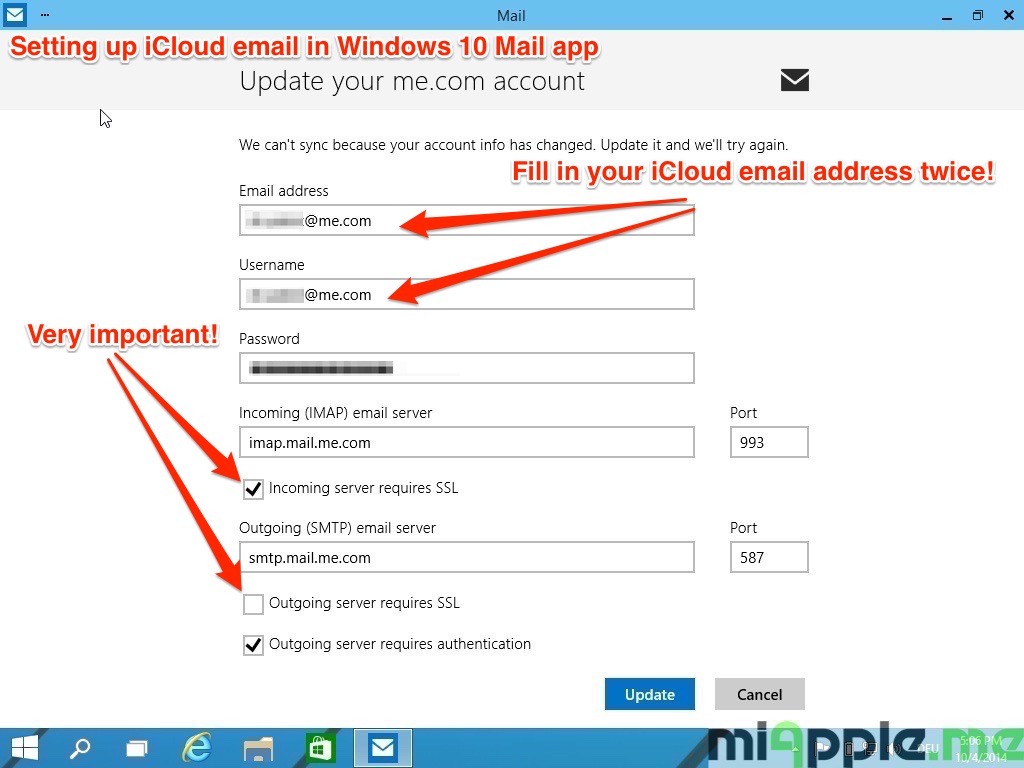 how to set up icloud email account