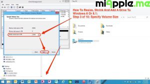 How To Resize, Shrink And Add A Drive To Windows 8 Or 8.1: Step 3 of 10: Specify Volume Size