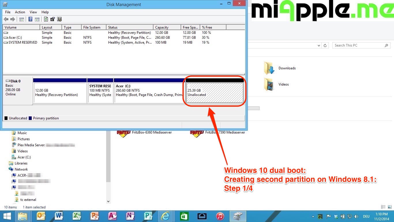 Windows 10 dual boot creating second partition_04 miapple.me