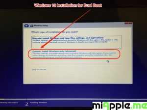 Windows 10 installation for dual boot