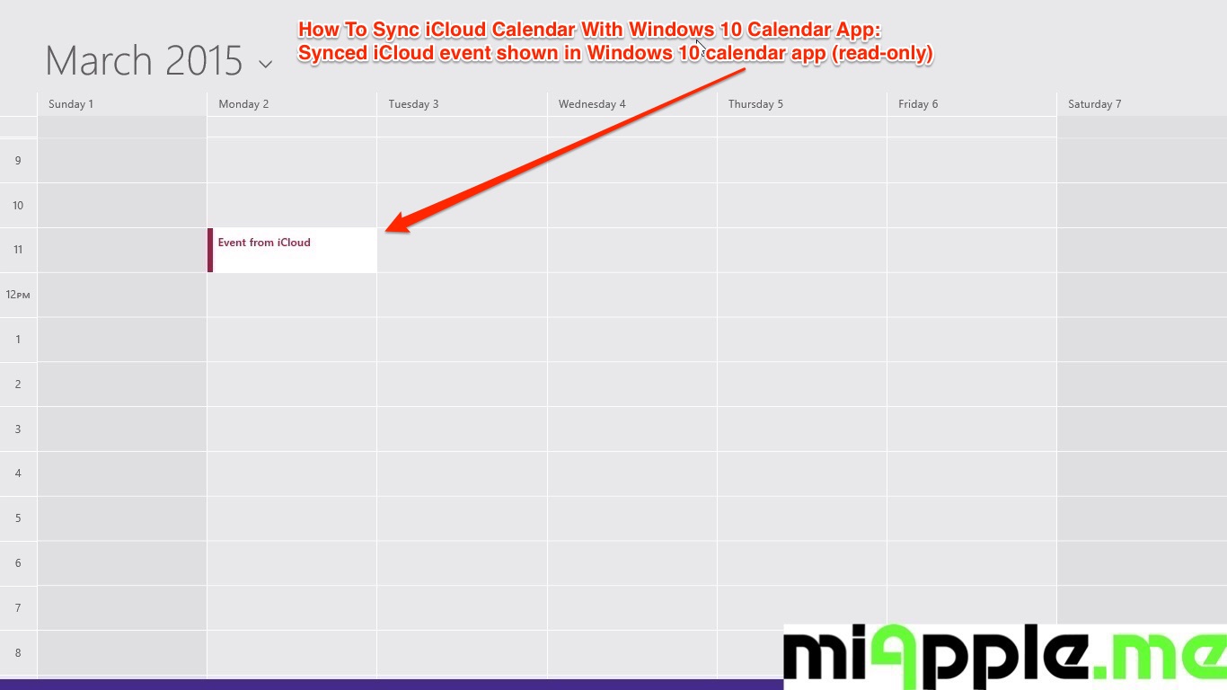 How To Sync iCloud Calendar With Windows 10 Calendar App miapple.me