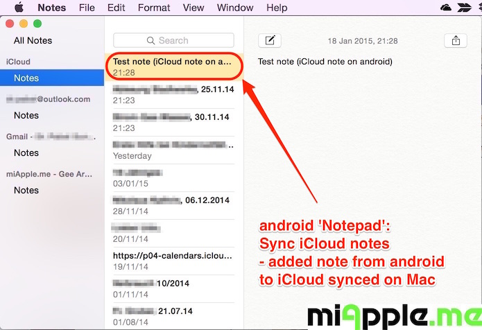 notes icloud