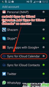 android Sync for iCloud Calendar_04_select account