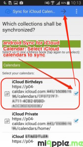 android Sync for iCloud Calendar_06_select calendars