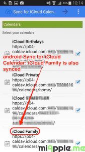 android Sync for iCloud Calendar_07_select calendars including iCloud family