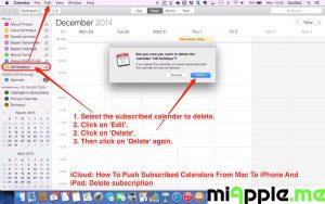 iCloud push subscribed calendars: Delete subscription