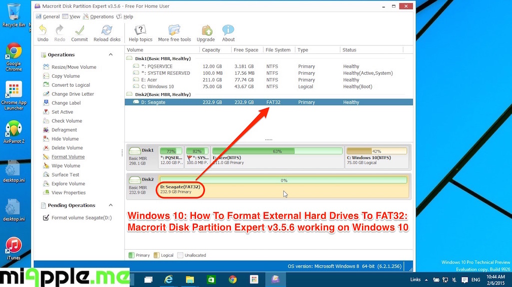 format a usb thumb drive fat32 with windows 10 pro