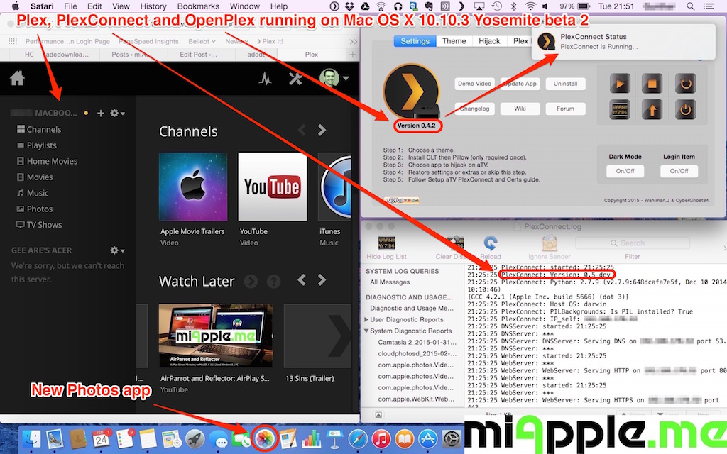 Plex, PlexConnect And OpenPlex Running TV - miapple.me - Tech.Blog