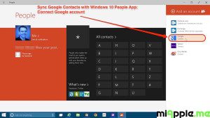 Sync Google Contacts with Windows 10 People App_02_add Google account