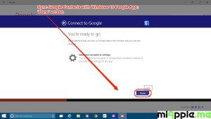 Sync Google Contacts with Windows 10 People App_06_done screen