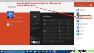 Sync Google Contacts with Windows 10 People App_07_Google account added