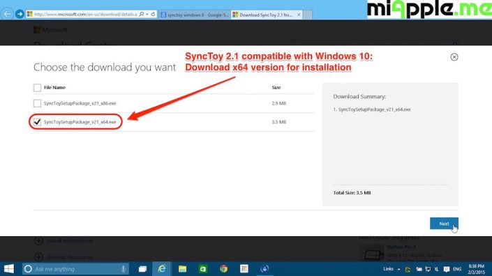 latest version of microsoft synctoy