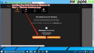 Installing Plex Media Server on Windows 10_01_download page
