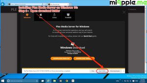 Installing Plex Media Server on Windows 10_03_open download folder