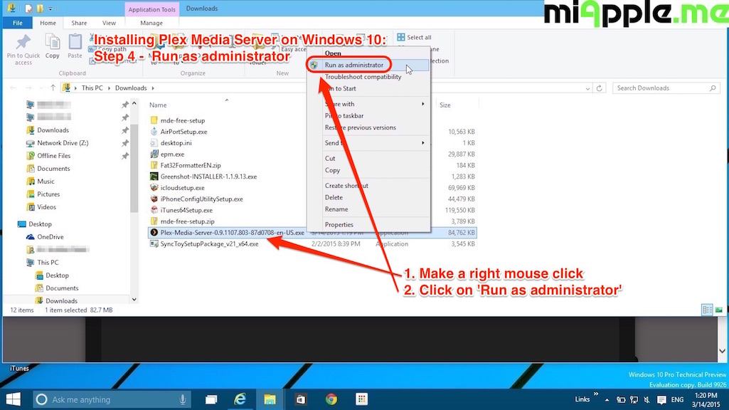 how to configure plex media server on windows 10