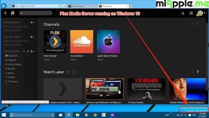 Plex Media Server running on Windows 10