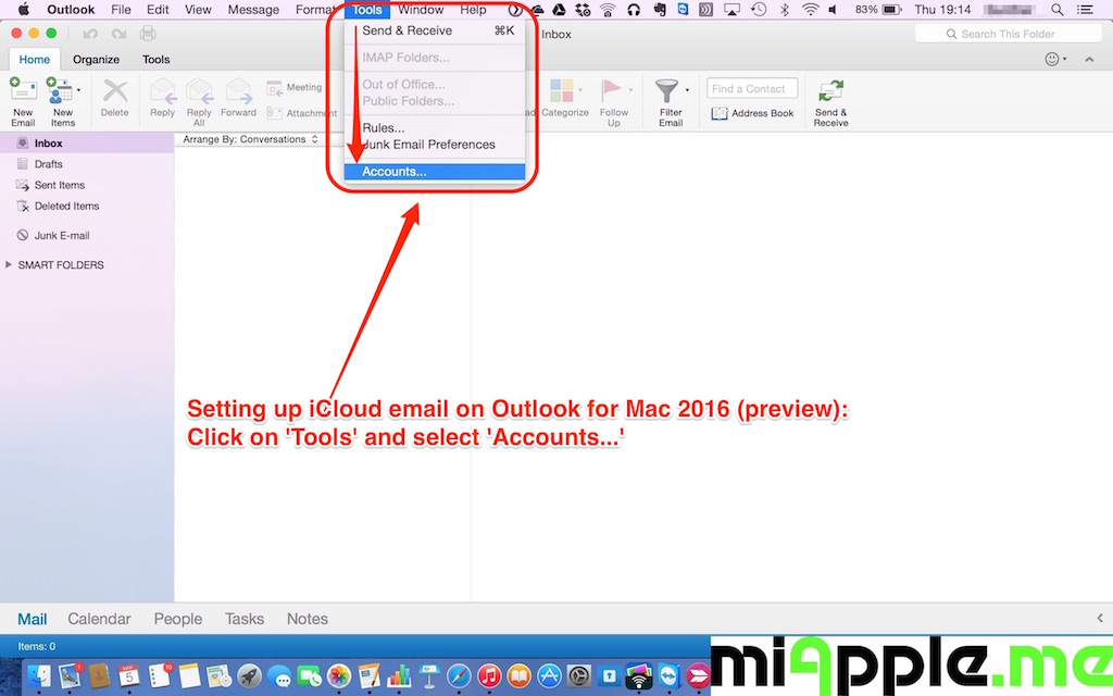 mark up an email outlook for mac 2016