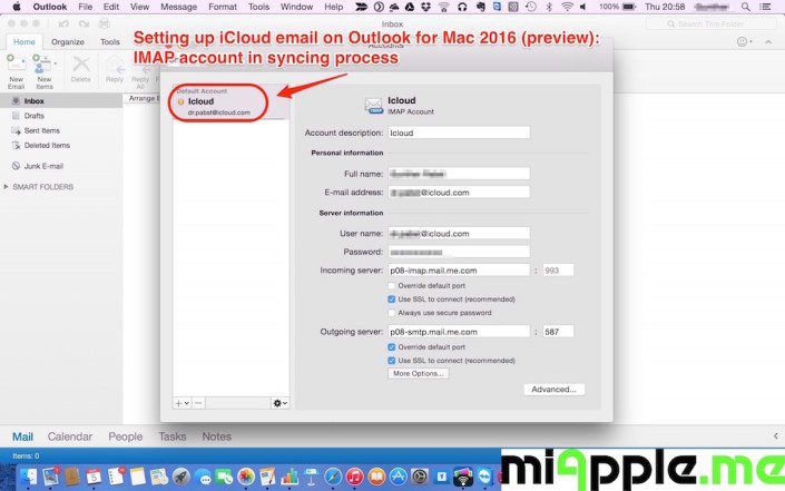 setting up gmail on outlook for mac 2016