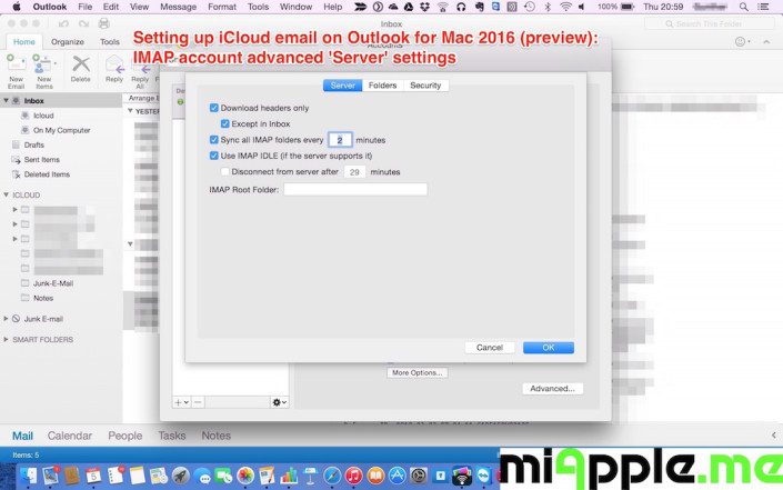 aol mail settings outlook for mac