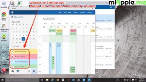 Windows 10 Calendar App_05_Multiple iCloud calendars
