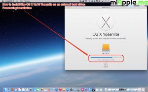 Installing OS X 10.10 Yosemite on external drive_09_installation processing