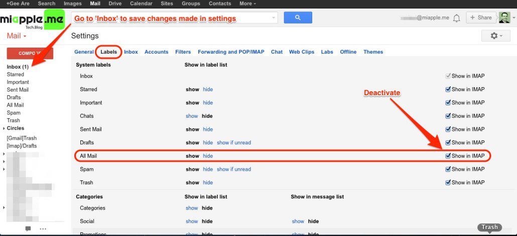Fixing El Capitan Gmail bug in Mac OS X 10.11 mail app
