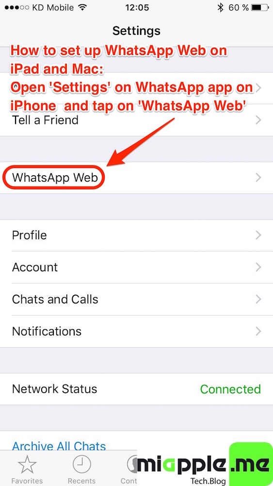 iphone whatsapp web scan