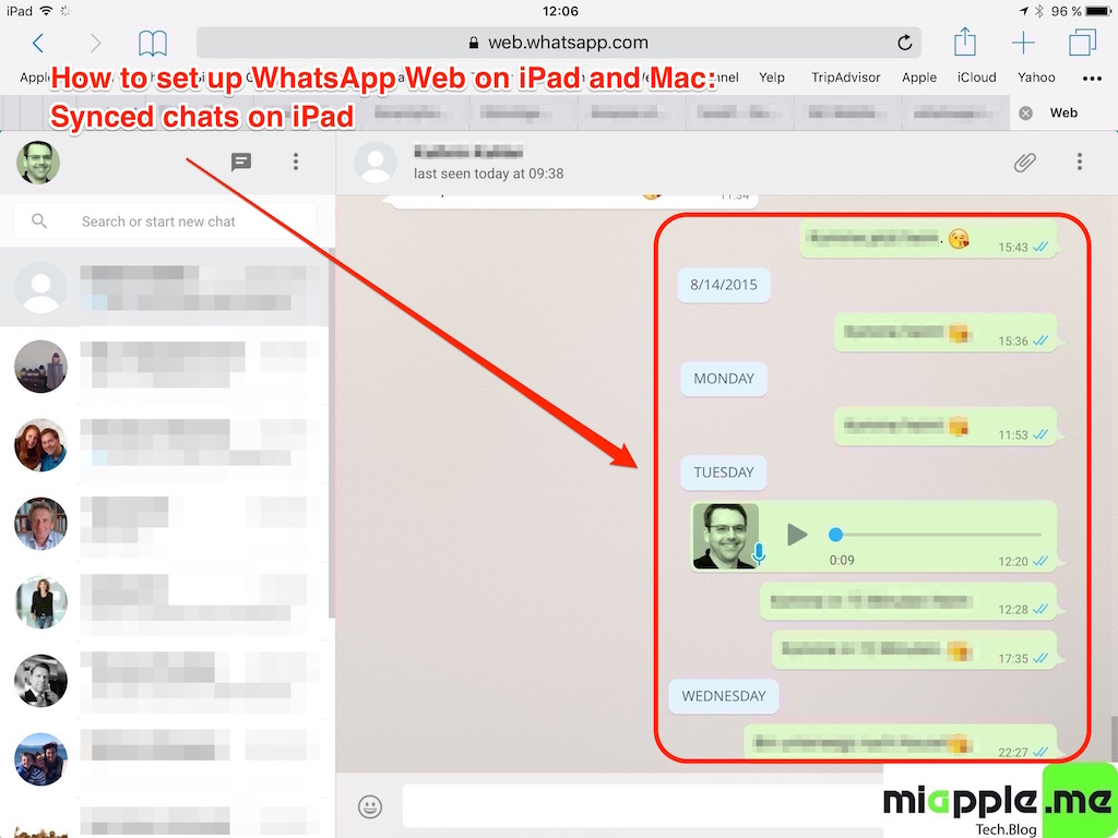 WhatsApp Web on iPad_07_Synced Chats on iPad