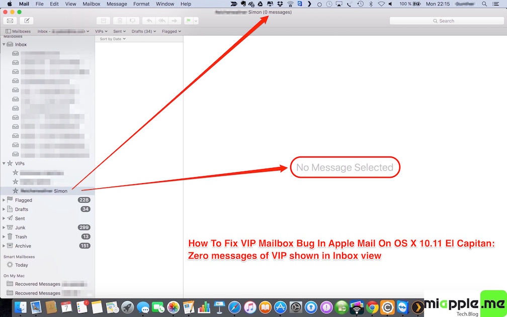 VIP mailbox bug in Apple ail on OS X 10.11 El Capitan