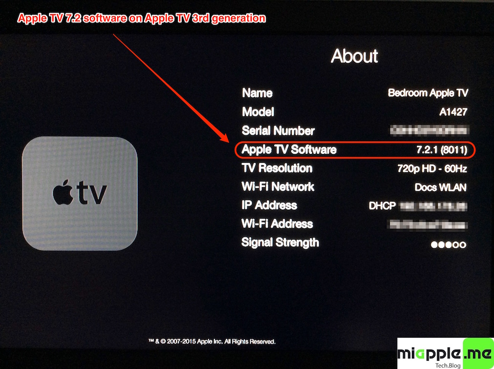 Running On Apple TV 7.2.1 - miapple.me Tech.Blog