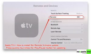 Siri Remote update firmware_02_menu remotes and devices