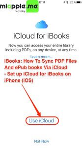 iBooks Syncs PDF Files And ePub books Via iCloud_02_set up iCloud for iBooks on iOS iPhone