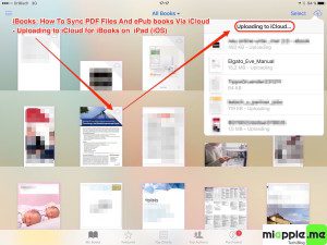 iBooks Syncs PDF Files And ePub books Via iCloud_04_uploading to iCloud for iBooks on iOS iPad