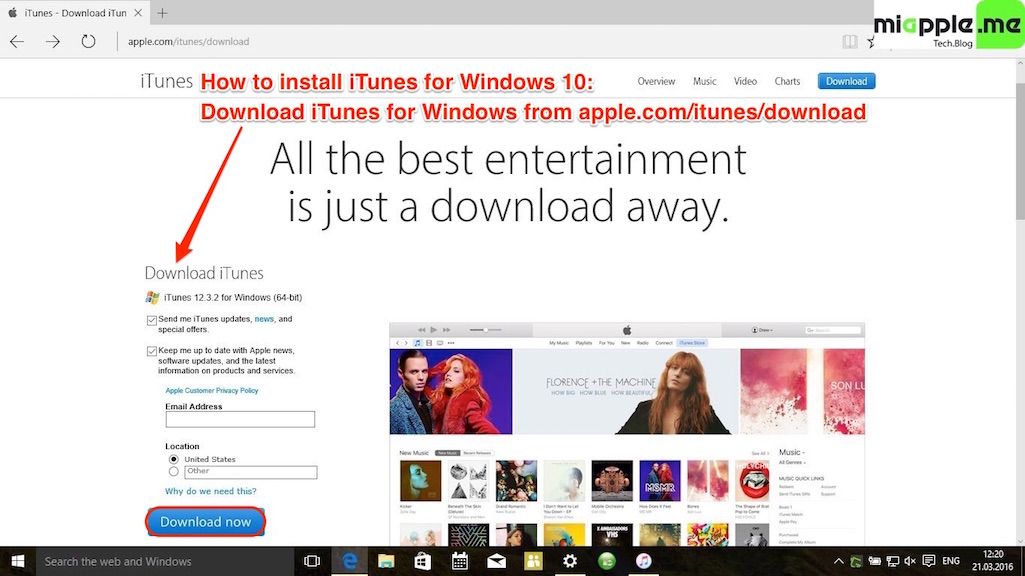 How To Download And Install iTunes For Windows 10 - miapple.me
