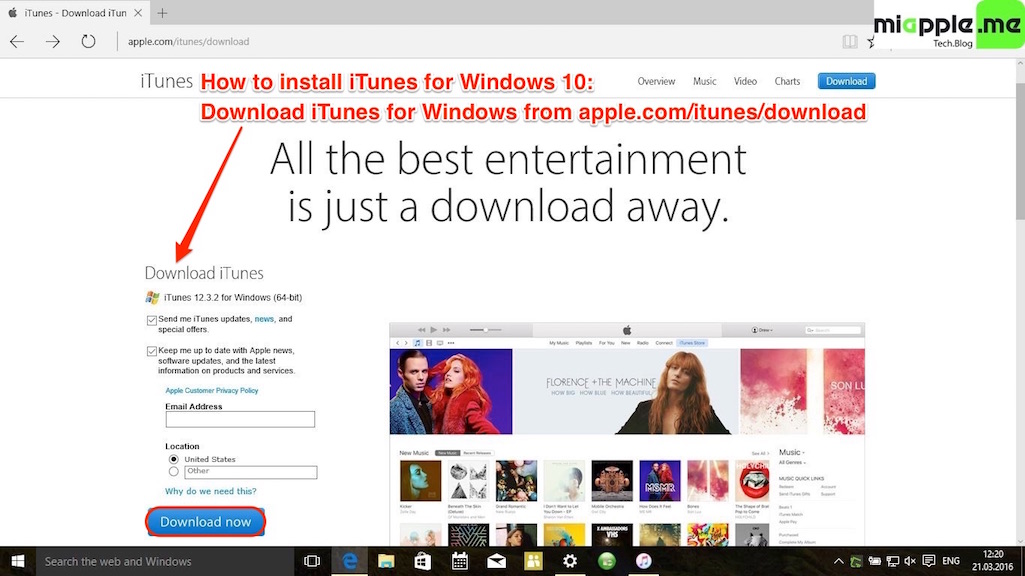 apple itunes download for windows 10